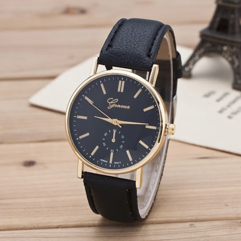 

new hot selling cheap ladies geneva leather band quartz wrist watch
