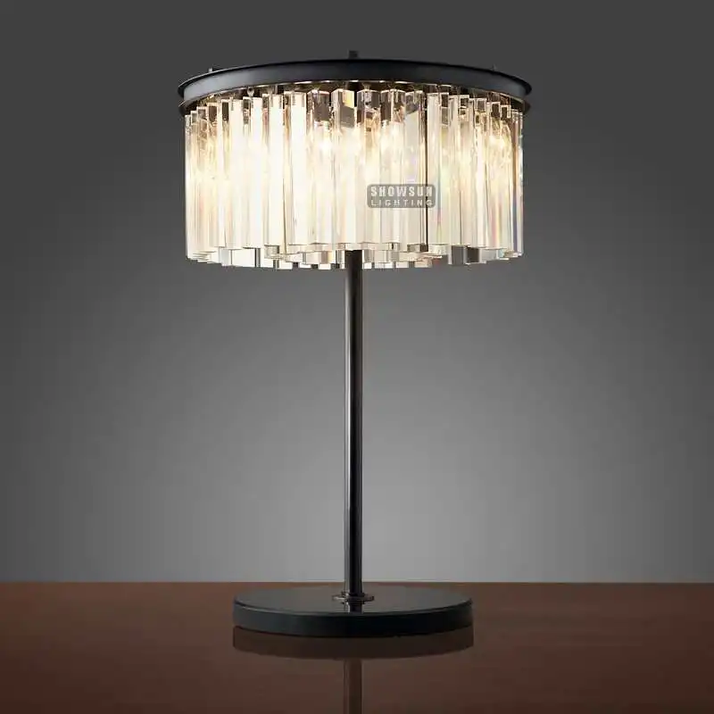 Modern Wholesale Crystal Table Lamp for Home Hotel Villa Bedroom