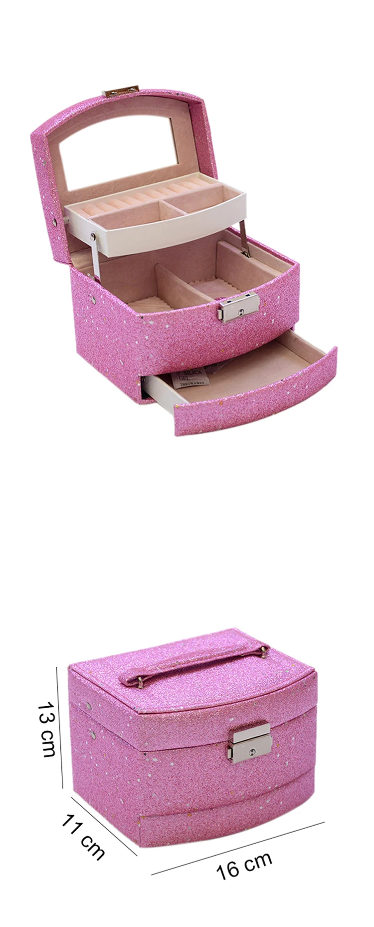 Tabletop Drawer Organizer White Stand Up Jewelry Box For Women Buy