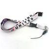 black and red polyester woven jacquard neck lanyard with logo custom