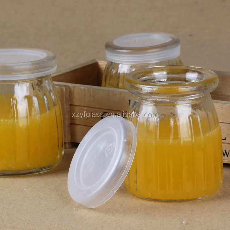 100ml 200ml Egg Pudding Glass Jar Candy Beverage Glass Gottle Pudding