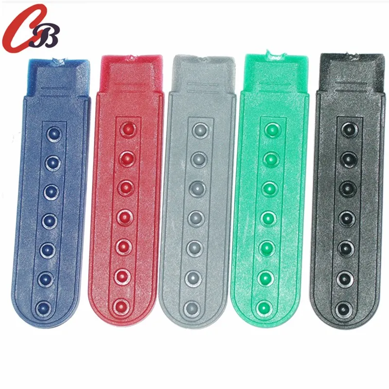 

Plastic buckle with 7 holes for caps making