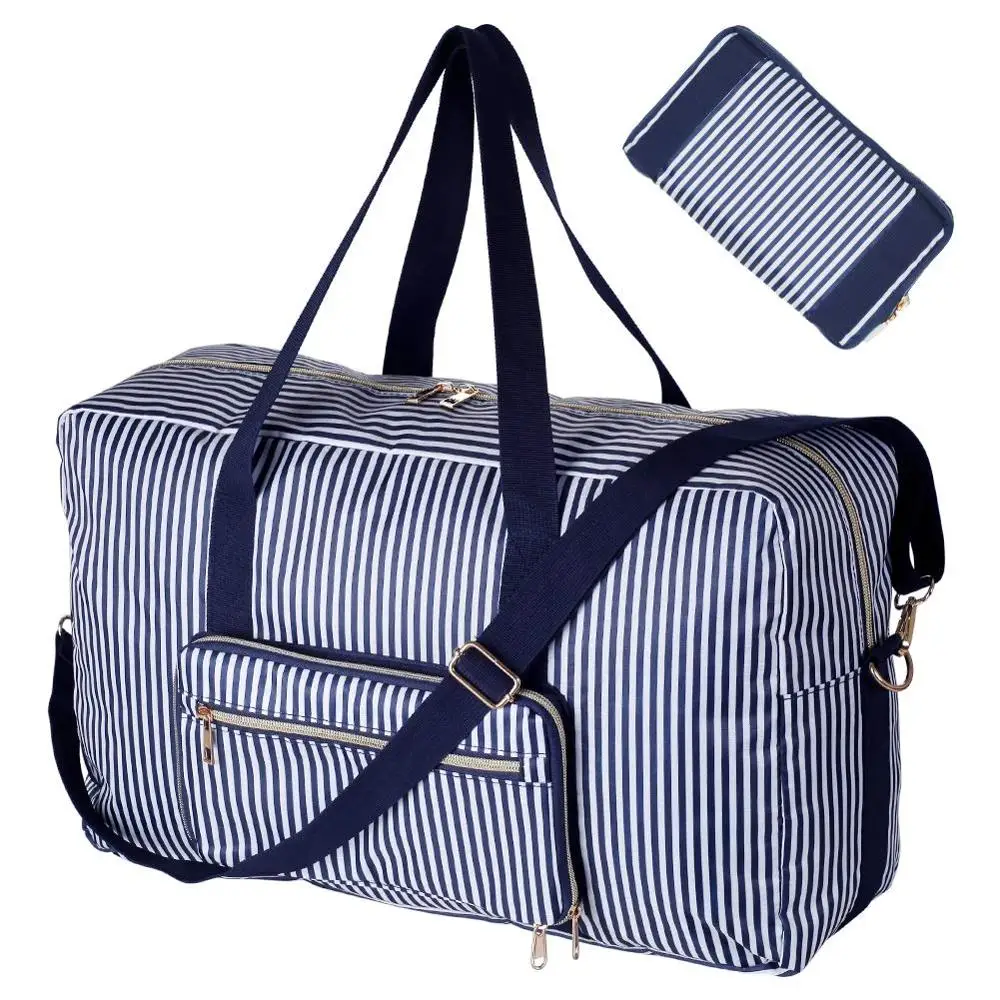 

Foldable Travel Duffle Bag Extra Large Luggage Duffel Bag With Shoes Compartment, Blue, customized color is available