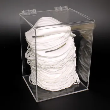 Clear Acrylic 4-Compartment Wall Mount Dispenser – Glove, Mask, Hair Net Organizer For Kitchen, Lab, Hospital