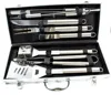 Stainless Steel Grilling Accessories Set Complete Tool Kit with Scraper, Brush, Meat Knife, Skewers & More the Outdoor