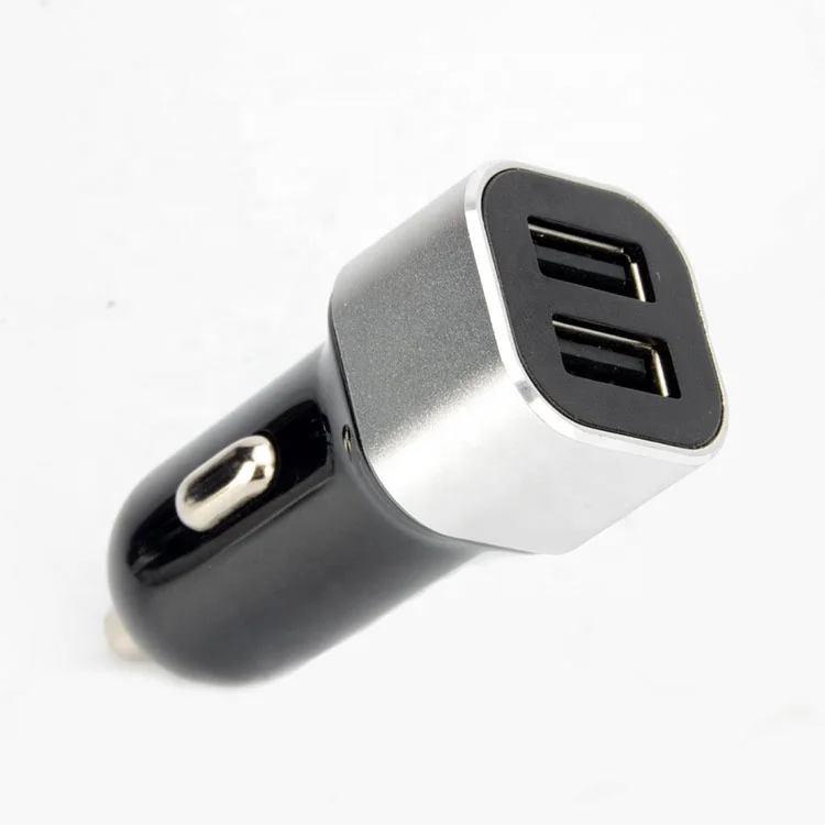 

Sample Free Shipping Portable Dual Ports 5V 4.8A Mobile Phone USB Car Charger, Black;white and customize