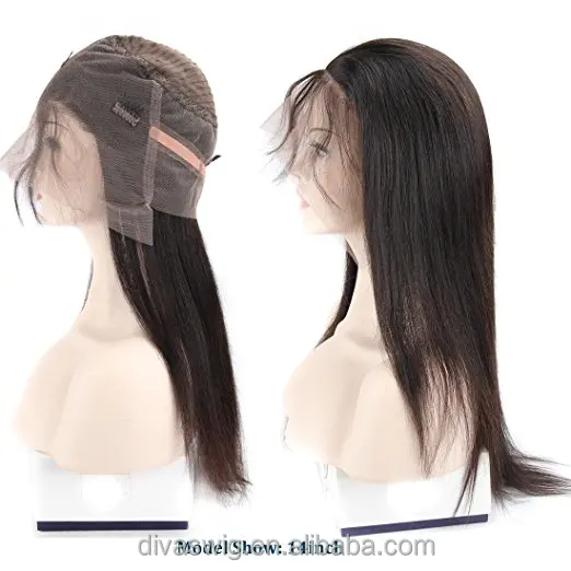 

Pre plucked 360 degree yaki straight Brazilian Human Hair Baby Hair Manufacturer 360 Wig Lace Frontal Wig