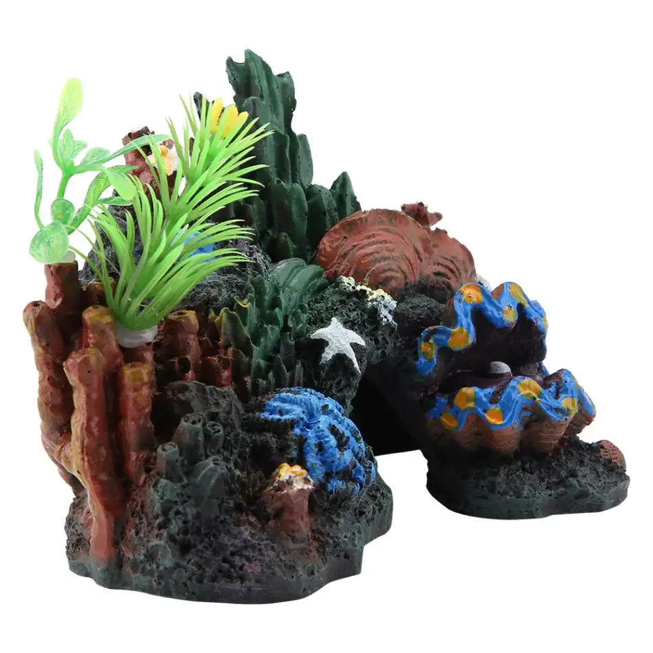 

New Style Colorful Artificial Resin Coral Cave Decor for Marine Fish Tank Aquarium Ornament For Fish Tank Decorations