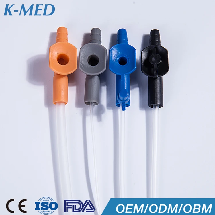 Medical Grade Silicone Gel Aspiration Suction Catheter Size For Adults