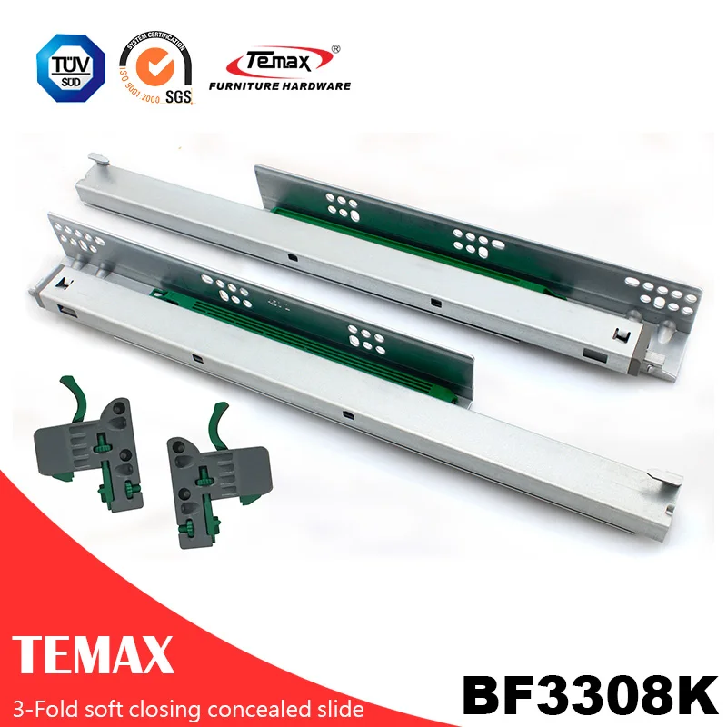 Крепления soft close. Temax Furniture раздвижные. Two Fold rebound Concealed Slide перевод.