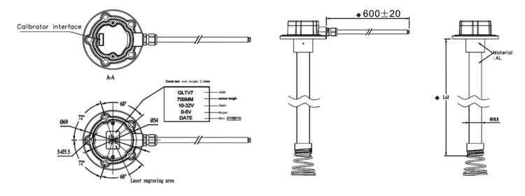 GAMICOS digital GPS Capacitive diesel fuel level sensor for truck tank