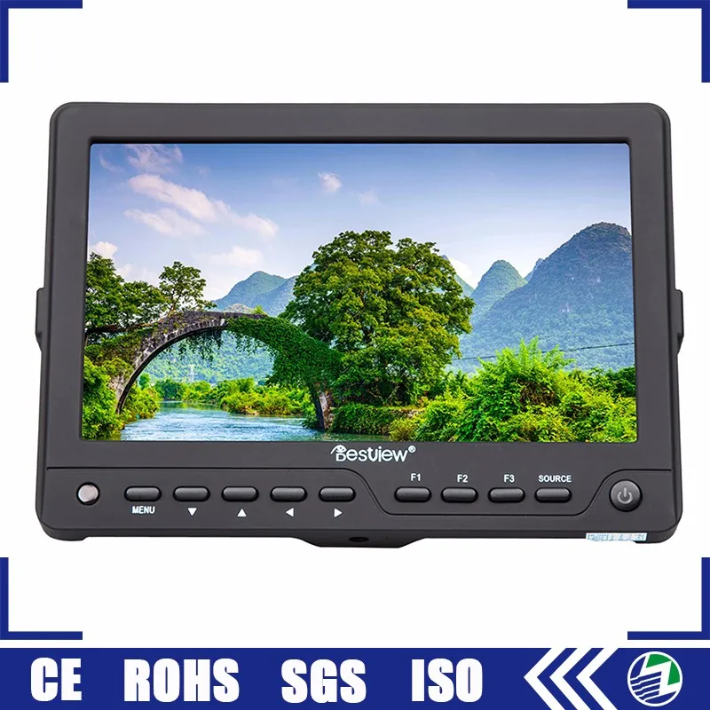 Portable cheap price dc powered small 1080P tft 7 inch full hd dslr lcd monitor with av input