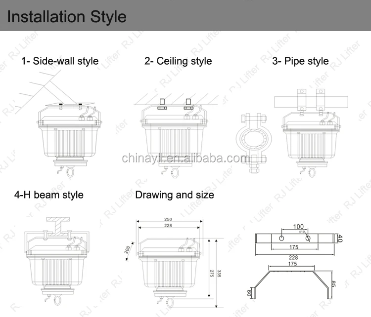 
Wholesale price high bay light remote control lifter Remote control lifter for high bay light lifting capacity: 10m 20m 20kg 