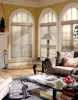 Arched shape 89mm louver Basswood Plantation Shutters for windows decoration