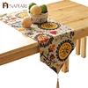 NAPEARL cotton table runner fancy stylish table flags with tassel