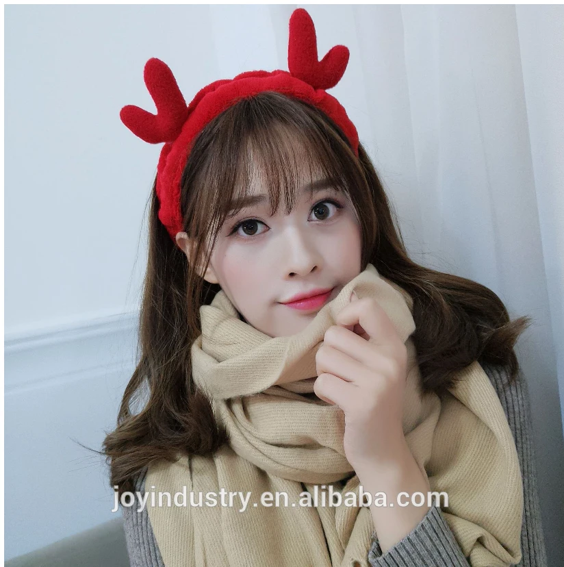 Wash Hair With Female Makeup Mask Headband Headband Hair Velvet Antlers