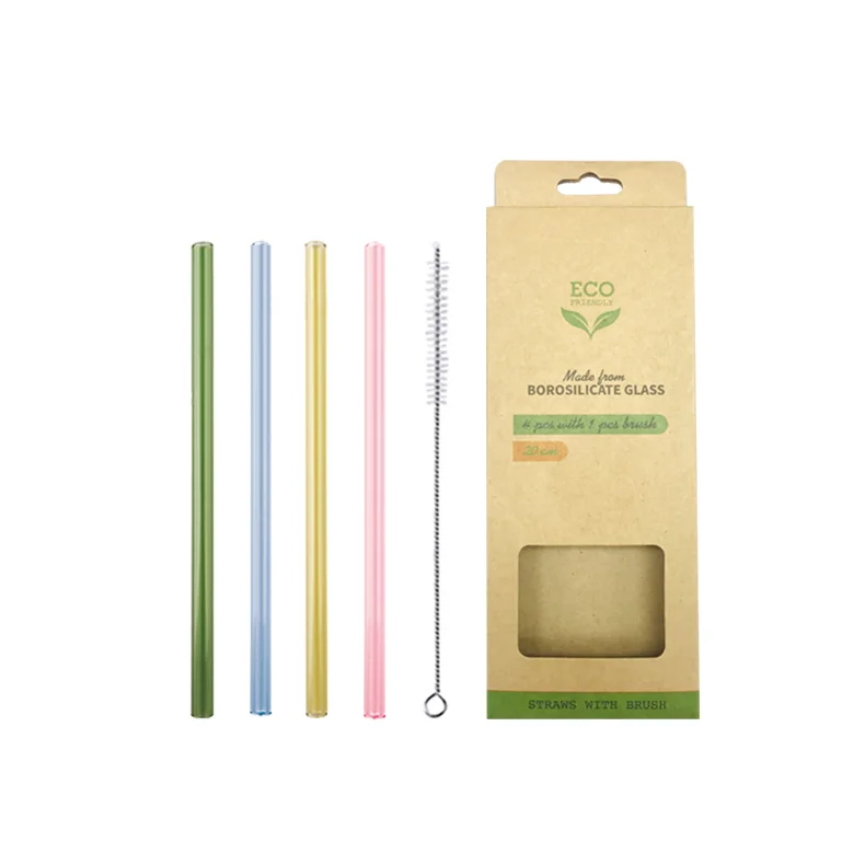 

Highly Welcomed Rikang glass straw packaging organic drinking straw glass
