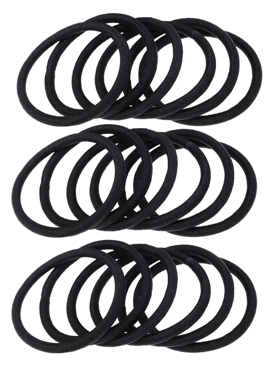 Jewellery Set Of 12 Black Thick Satin Finish Snag Free Endless