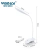 flexible rechargeable desk light led clamp on lamp with touch design