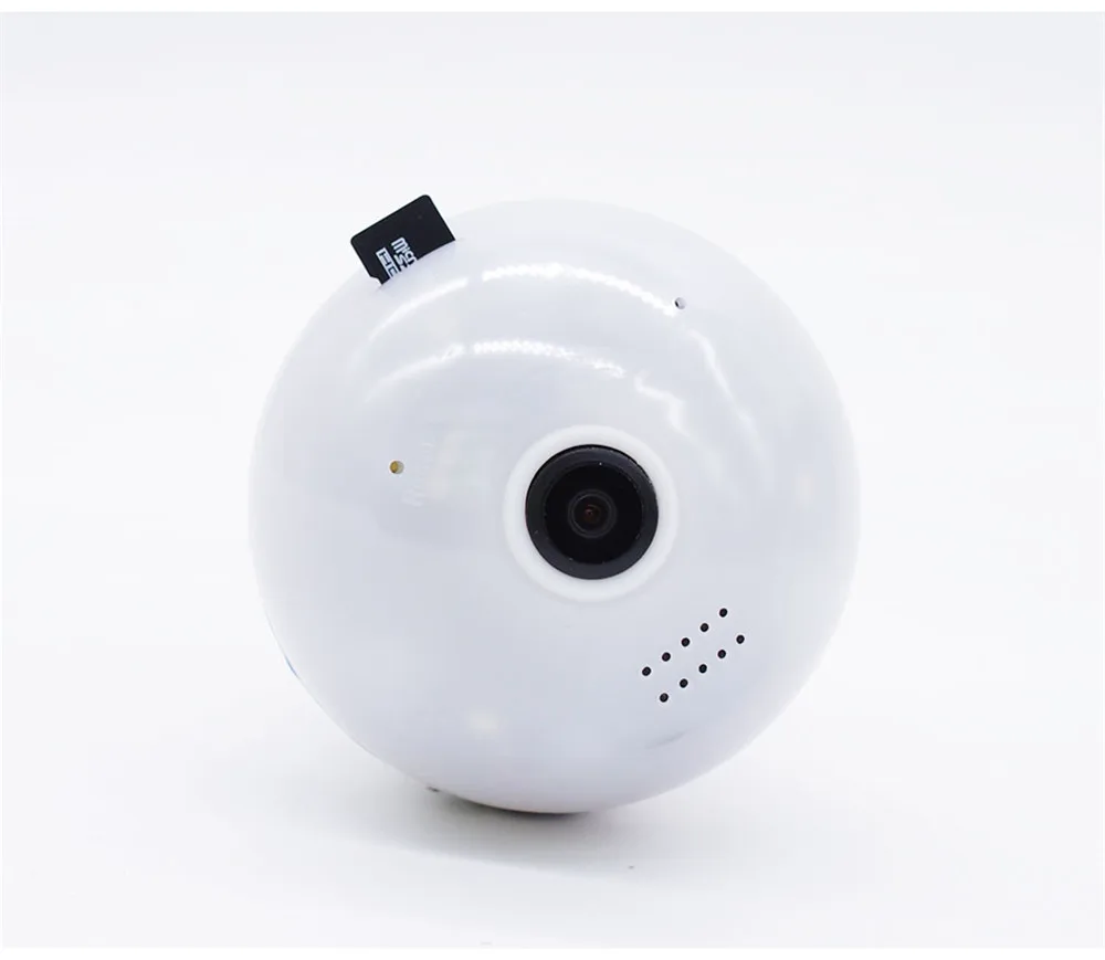 0 百万像素灯泡 cctv 全景摄像头 wifi 360 度监控安全灯泡摄像机与