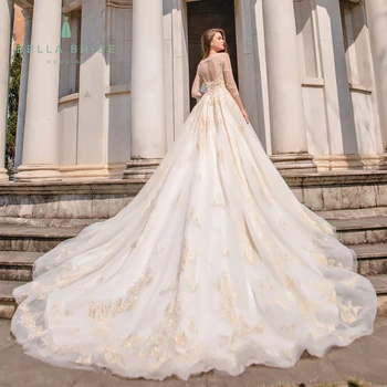 long wedding gown