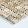 emperador light square 15mm marble mosaic tile for kitchen bathroom backsplash