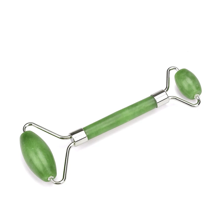 

Gift 100% Natural Stone Massager jade roller and Scraper Tools for Face Neck and Body, Natural green color