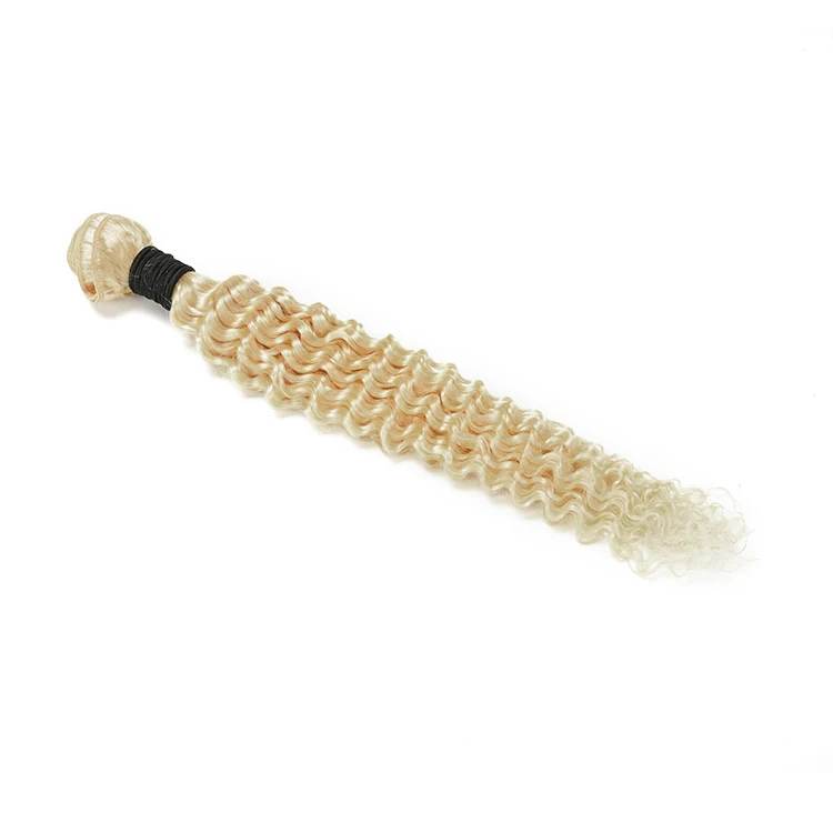 

Factory direct virgin human hair 613 blonde weave 100% Deep Wave curly