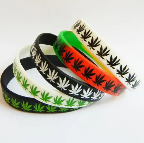 

Rasta Wristband Silicone Wrist band Bracelet 420 pot Wrist Band Hippie Rasta Reggae RGY bracelets, Picture shows