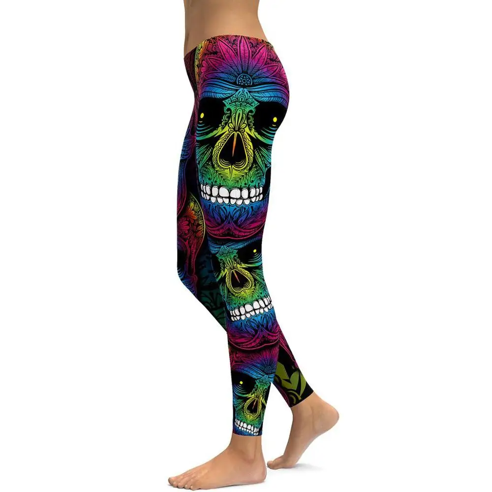 
5463 Color Sheep digital printed leggings S-4XL women shinny legging 