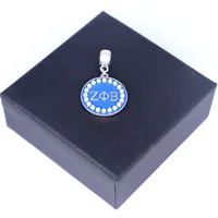 

Zinc alloy jewelry accessories greek letter enamel greek letter zeta phi beta with pearl round charms pendant