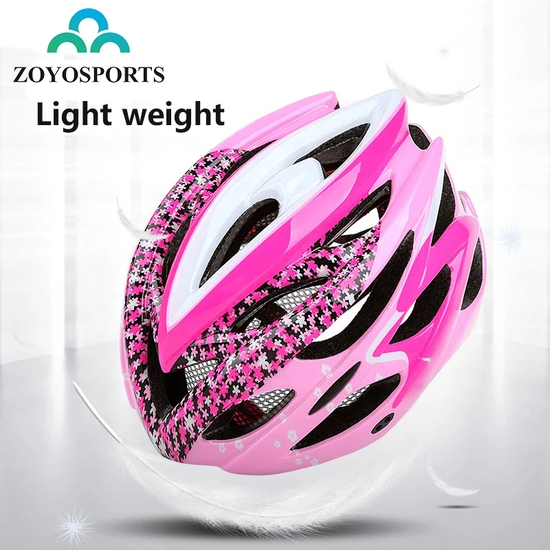 

ZOYOSPORTS Lightweight anti-shock and anti-fall sunscreen integrated adult cycling helmet sports equipment Adults helmet, Pink,purple