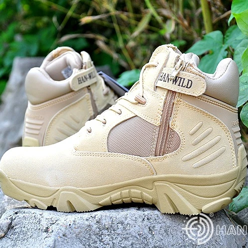 

Custom Delta Genuine Leather Nylon Tactical Army Combat Military Boots, Black ,sand