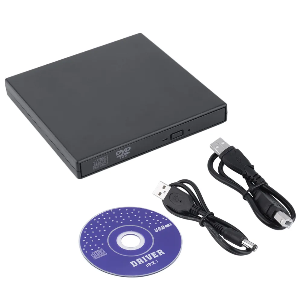 

New USB 2.0 External DVD Combo CD-RW Burner Drive CD+-RW DVD ROM, :black