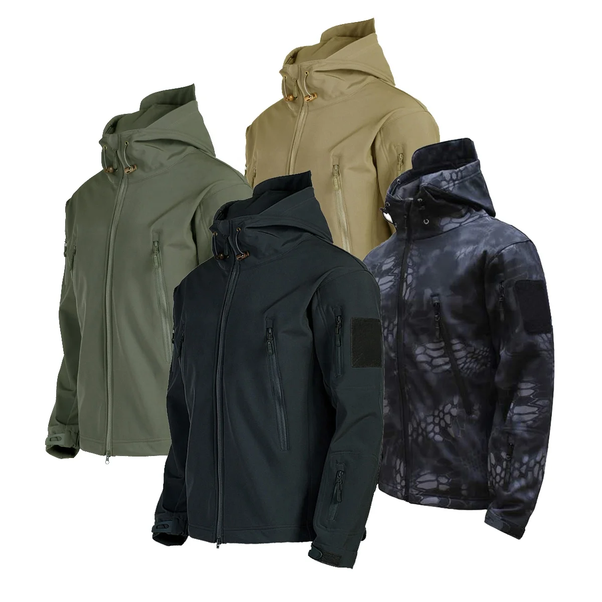 

Men's Army Fans Military Tactical Jacket Camouflage Waterproof Combat Jacket Hoody Softshell Coat Army Uniform