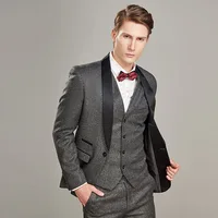

Indian Wedding Waistcoat Cotton Trousers Men Pants Black Tuxedo Suits