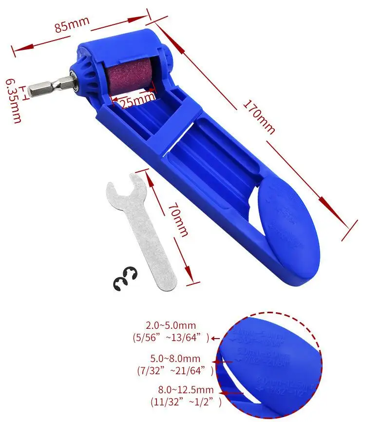 Portable Drill Bit Sharpener Corundum Grinding Wheel for Grinder MWUS 