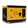 Low noise single phase 5kw portable 220V generator with soundproof and 4 wheels