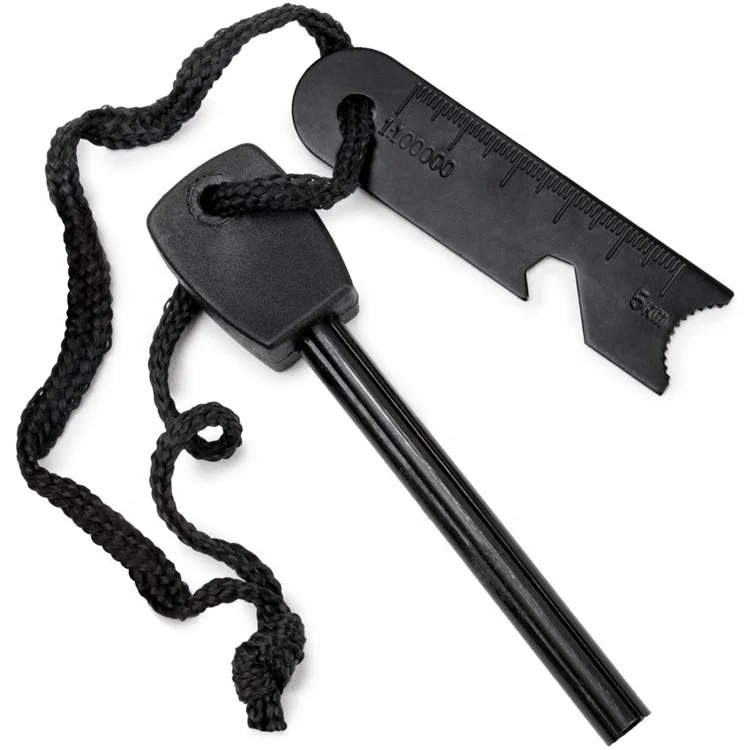 

Portable Outdoor Emergency Ferrocerium Ferro Magnesium Fire Starter Rod w Striker