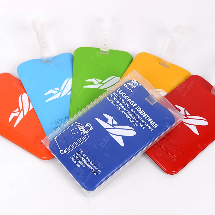 

Promotional Travel Items Plastic Luggage Tag Custom Die Cut Pvc Travel Luggage Tag Airplane, Various color