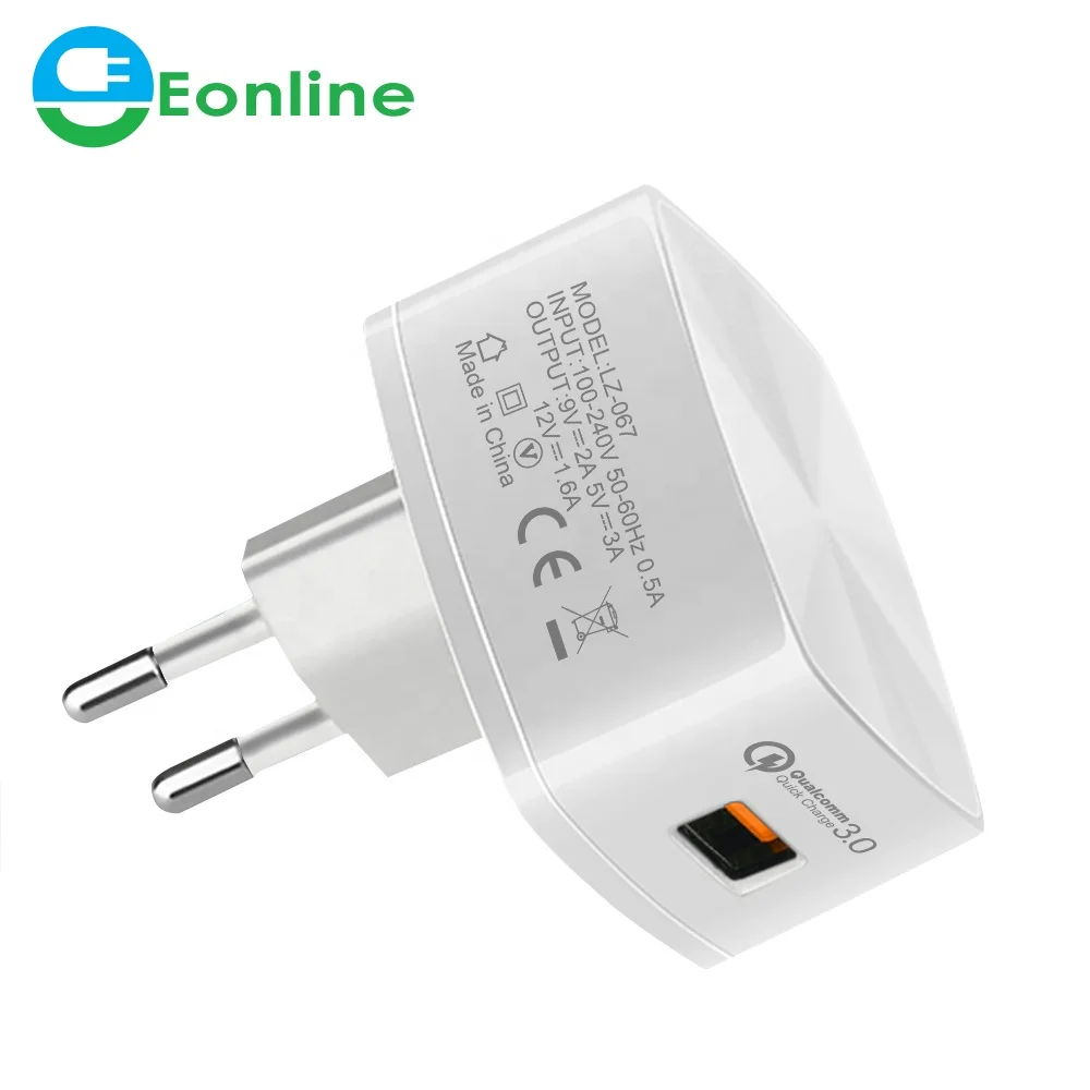 Eonline 18W Charger Quick Charge 3.0 Fast Mobile Phone Charging for Samsung for Xiaomi QC3.0 Desktop Charger