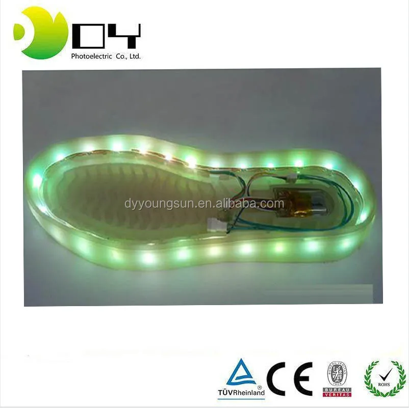 Dongguan SMD 3528 shoes led strip in sole light rope with rechargeable battery
