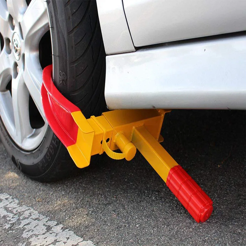 Universal Car Tires Lock Portable Duty Parking Antitheft Lock Automobiles Truck Clamp Tyre