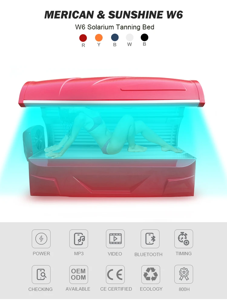 Commercial Home Merican Infrared Solarium Tanning Bed , Bed Lamp Tanning