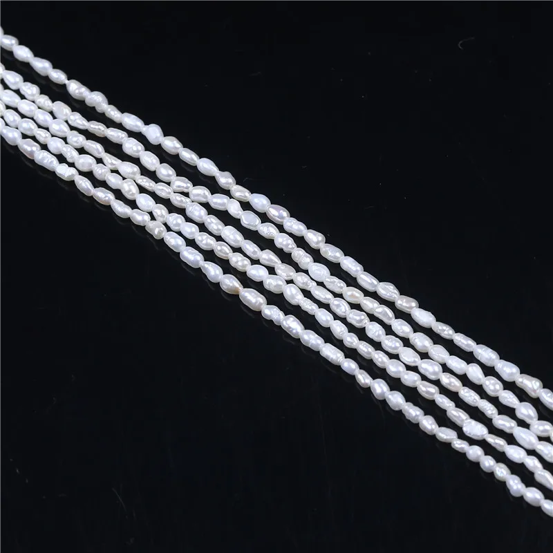 

2-2.5mm white rice loose freshwater pearls strands