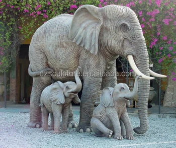 mother and baby elephant ornament