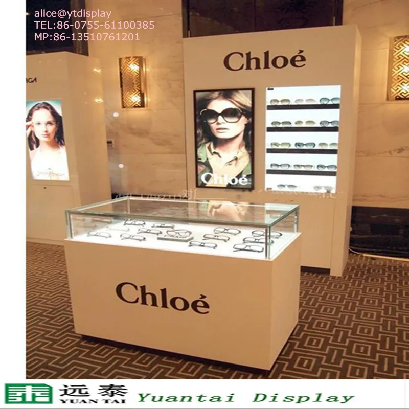 2017 Lighted Optical Shop Decoration Design/used Glass Showcase