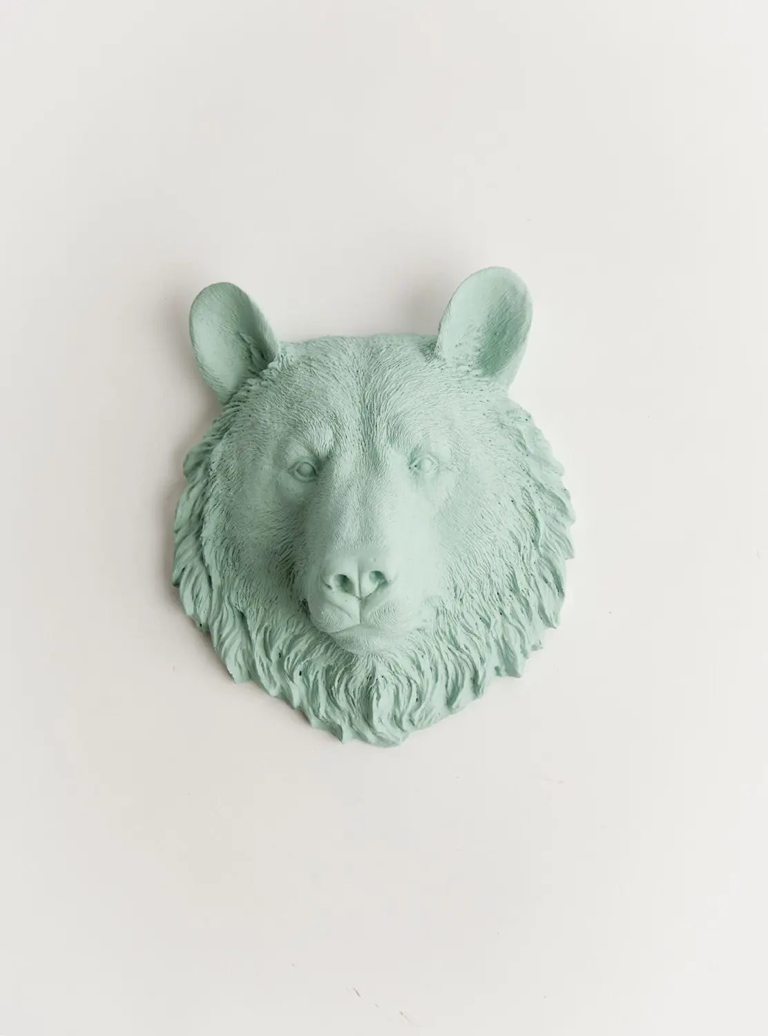 The Benzie Mini Resin Bear Head Seafoam Green Wall The Benzie Mini Resin Bear Head Seafoam Green Wall Decor Stag
