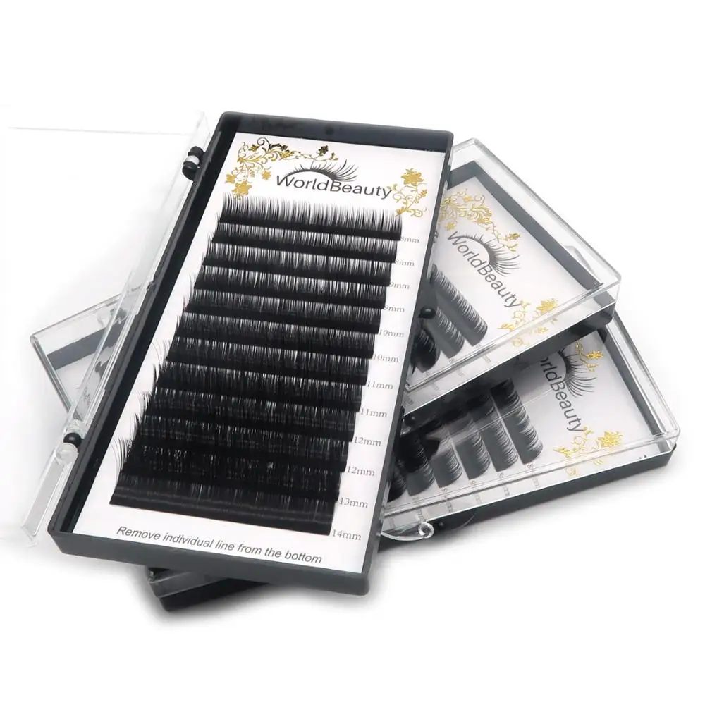 

The individual 3d synthetic volume eyelash extensions trays, Natural black