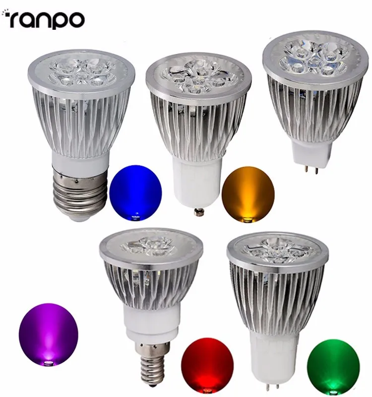 Multi-Color LED Spotlight Bulb 3W GU10 MR16 E27 E14 B15 Gu5.3 LED Bulb White Lamp